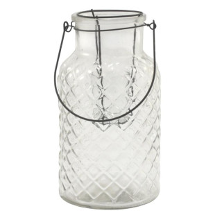 Lampion szklany 14x26cm 9861